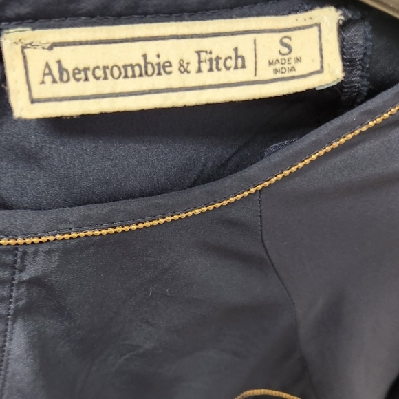 Abercrombie & Fitch Cold Shoulder Blouse Top Womens Small Blue - Picture 3 of 6